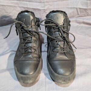 Giuseppe Zanotti “Black Kriss” Sneakers Black Leather Men Size 44